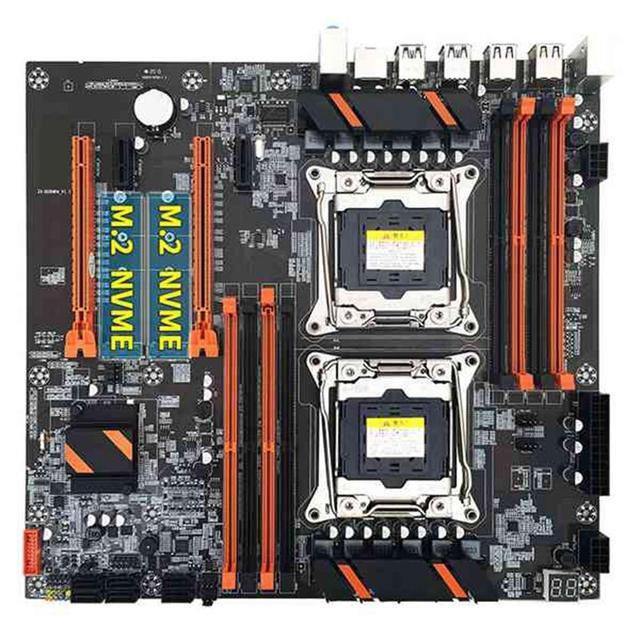 X99 Dual CPU Motherboard LGA2011 Support DDR4 ECC Memory Motherboard With 2XE5 2620 V3 CPU+SATA Cable
