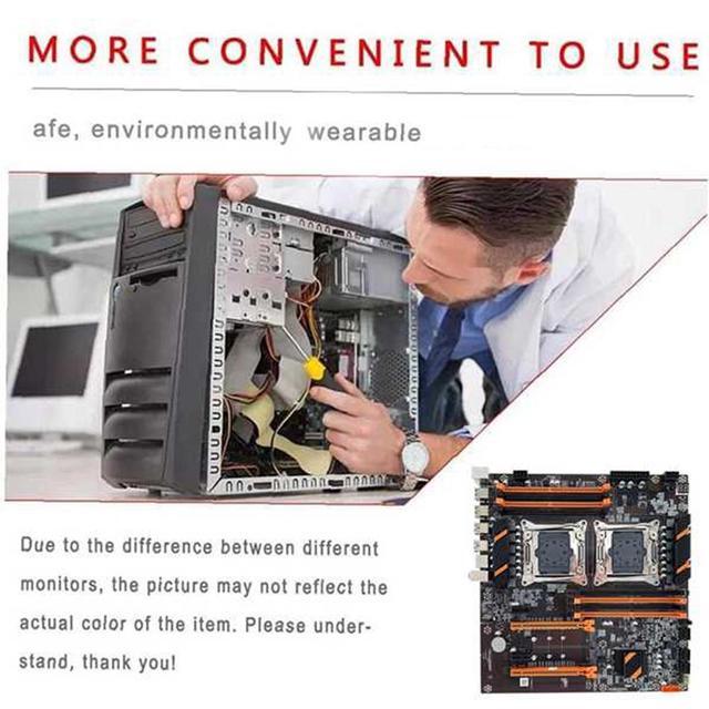 X99 Dual CPU Motherboard LGA2011 Support DDR4 ECC Memory Motherboard With 2XE5 2620 V3 CPU+2XThermal Pad