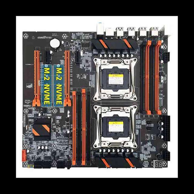 X99 Dual CPU Motherboard LGA2011 Support DDR4 ECC Memory Motherboard+2XE5 2650 V3 CPU+SATA Cable+Switch Cable