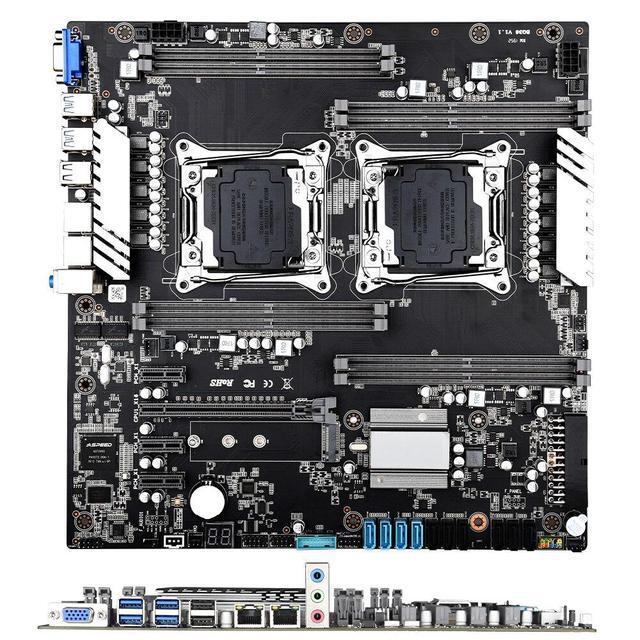 X99 Dual CPU Motherboard M.2 NVMe LGA 2011V3 V4 8 *DDR4 DIMM Up To 256GB Dual Gigabit Ethernet VGA USB3.0 10* SATA3.0