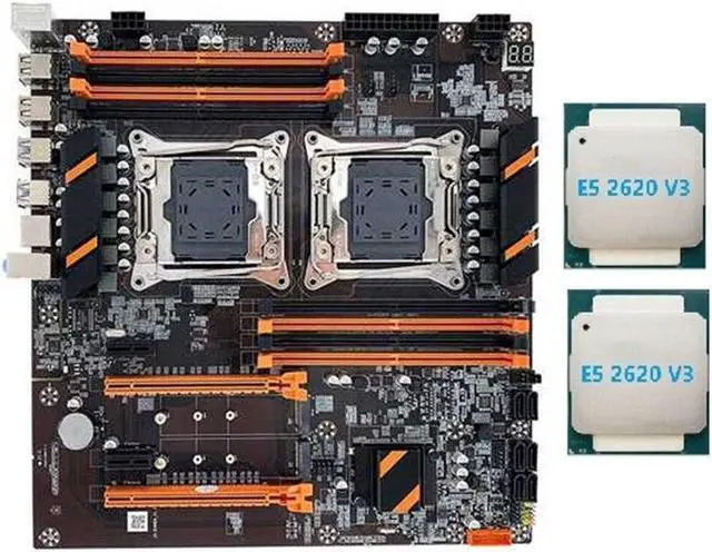 X99 Dual CPU Motherboard Support DDR4 ECC Memory Support 2011-V3 CPU Motherboard with 2XE5 2620 V3 CPU