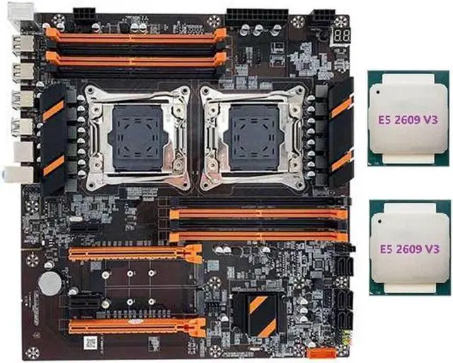 X99 Dual CPU Motherboard Support LGA2011-3 CPU Support DDR4 ECC Memory Desktop Motherboard+2XE5 2609 V3 CPU