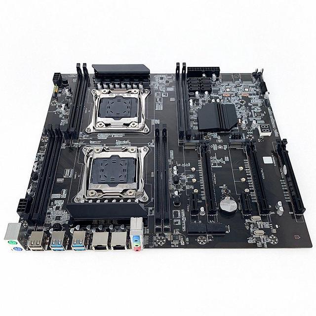 X99 Dual-Socket CPU Motherboard LGA2011-3 8XDDR4 ECC RAM Slot PCIEx16 SATA3.0 Server PC Motherboard Support E5 V3/V4 CPU