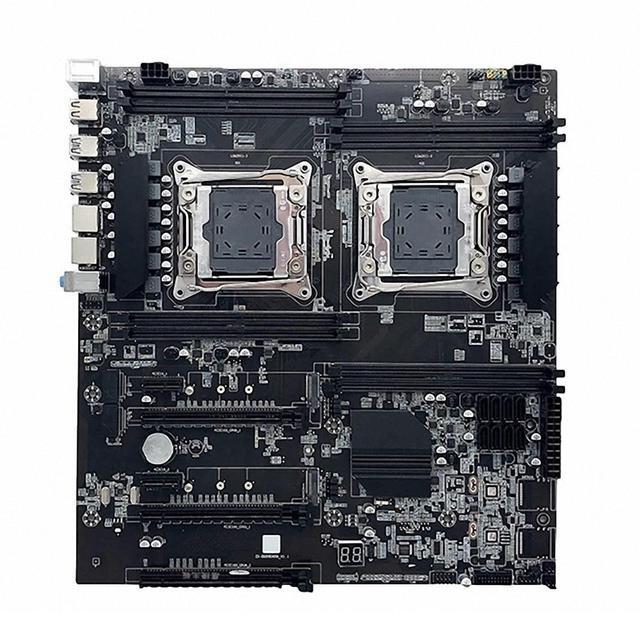 X99 Dual-Socket CPU Motherboard LGA2011-3 8XDDR4 ECC RAM Slot PCIEx16 SATA3.0 Server PC Motherboard Support E5 V3/V4 CPU