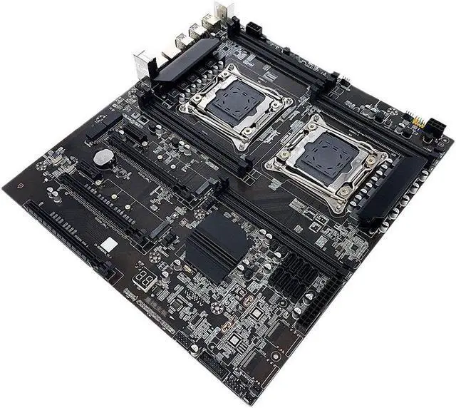 X99 Dual-Socket CPU Motherboard LGA2011-3 8XDDR4 ECC RAM Slot PCIEx16 SATA3.0 Server PC Motherboard Support E5 V3/V4 CPU