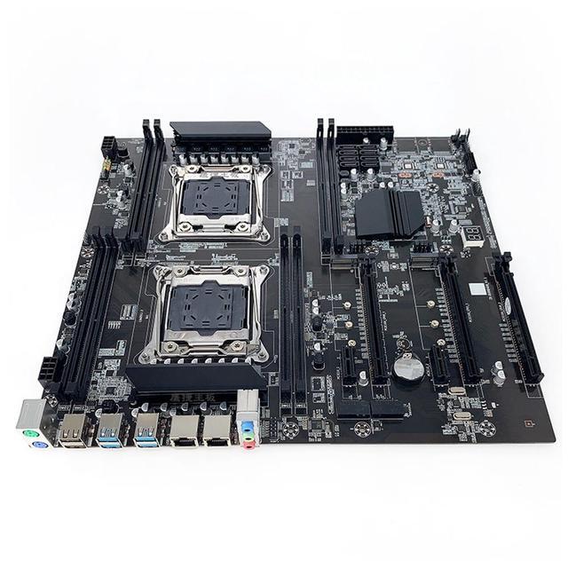 X99 Dual-Socket Motherboard+2XE5-2620 V4 CPU+2XThermal Pad LGA2011-3 8XDDR4 ECC RAM Slot PCIE X16 Server PC Motherboard