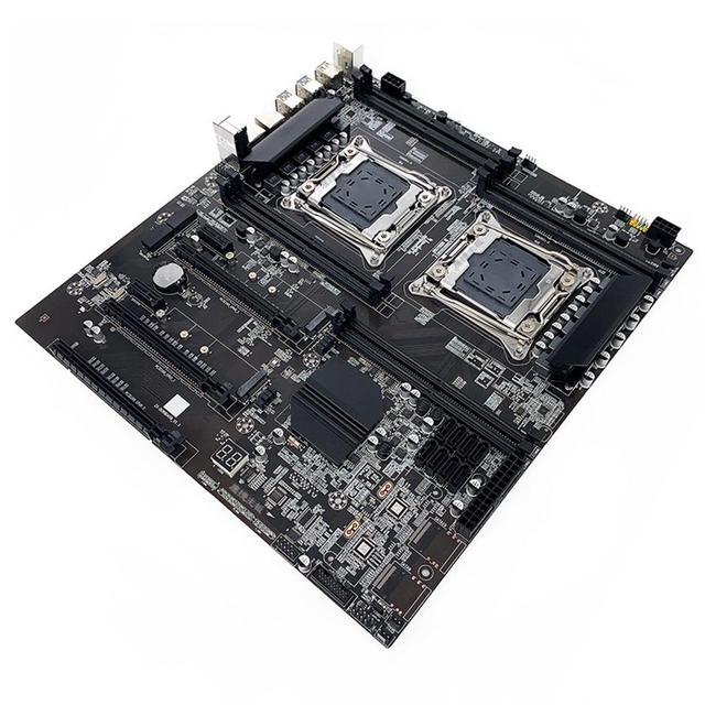 X99 Dual-Socket Motherboard+2XE5-2620 V4 CPU+2XThermal Pad LGA2011-3 8XDDR4 ECC RAM Slot PCIE X16 Server PC Motherboard
