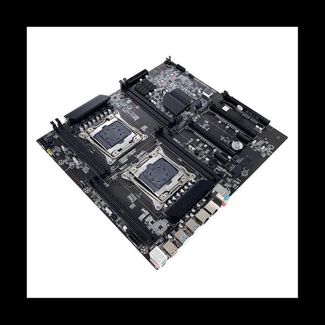 X99 Dual-Socket Motherboard LGA2011-3 Dual CPU Support RECC DDR4 Memory Motherboard+2XDDR4 4GB 2666Mhz RAM+SATA Cable