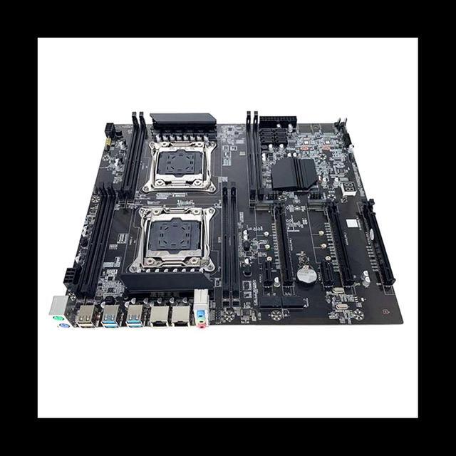 X99 Dual-Socket Motherboard LGA2011-3 Dual CPU Support RECC DDR4 Memory Motherboard+2XDDR4 4GB 2666Mhz RAM+SATA Cable
