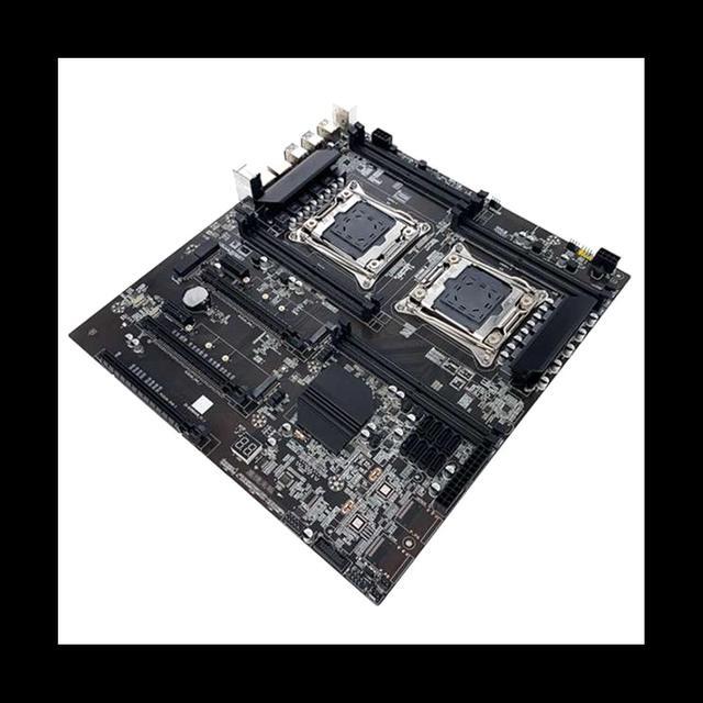 X99 Dual-Socket Motherboard LGA2011-3 Dual CPU Support RECC DDR4 Memory Motherboard+2XDDR4 4GB 2666Mhz RAM+SATA Cable