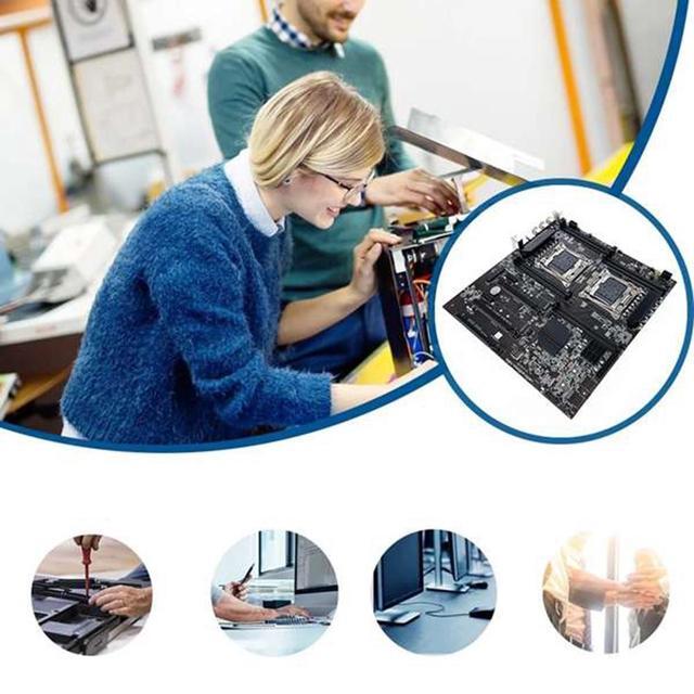 X99 Dual-Socket Motherboard LGA2011-3 Dual CPU Support RECC DDR4 Memory With 2XE5 2650 V3 CPU+Thermal Grease