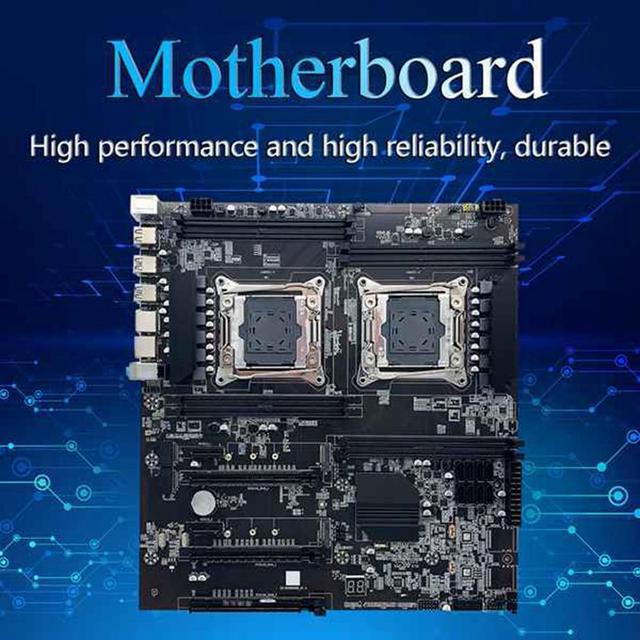 X99 Dual-Socket Motherboard LGA2011-3 Dual CPU Support RECC DDR4 Memory With 2XE5 2650 V3 CPU+Thermal Grease