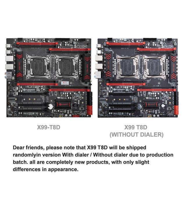 X99 T8D Motherboard Intel Dual CPU X99 LGA 2011-3 E5 V3 DDR3 RECC M.2 NVME NGFF USB3.0 E-ATX Server Mainboard
