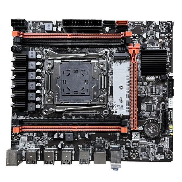 X99H(X99) PC Motherboard Kit+2XSATA Cable LGA2011-V3 DDR3X4 ECC Server RAM Slot M.2 NVME PCI-E X16 SATA3.0 Motherboard
