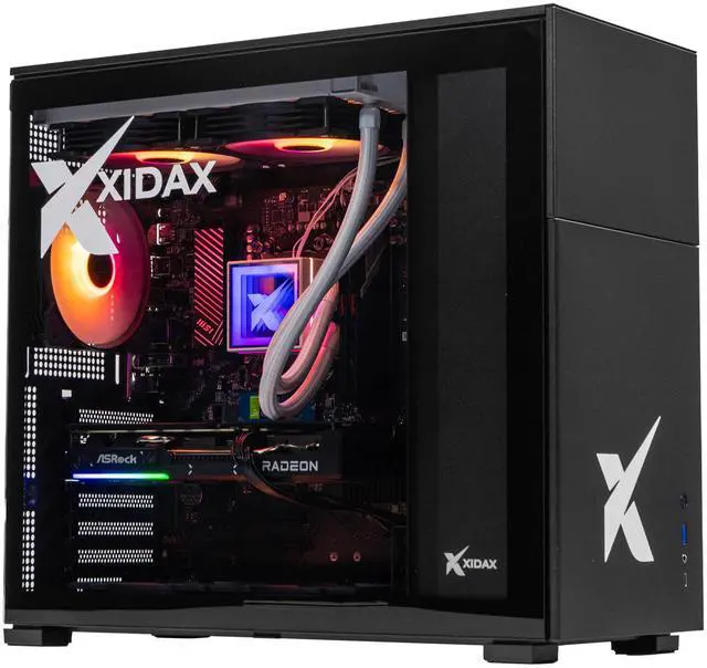 Xidax X-6 Series AMD Ryzen 5 7600 3.8GHz (up to 5.1GHz) AMD Radeon RX 9060XT 8GB 2TB NVMe M.2 SSD 32GB (2x16GB) RAM Genuine Window 11 Home Xen Black Gaming Desktop - Assembled & Serviced in Utah