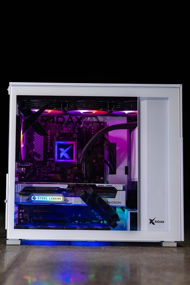 Xidax X6 Gaming Desktop-AMD RYZEN 7 9800X3D (up To 5.2GHz)AMD Radeon RX 9070XT 16GB32GB (2x16GB) DDR5 5600MHz2TB M.2 NVMeGenuine Windows 11 HomeXen White Case With 8" LCD Screen On Front