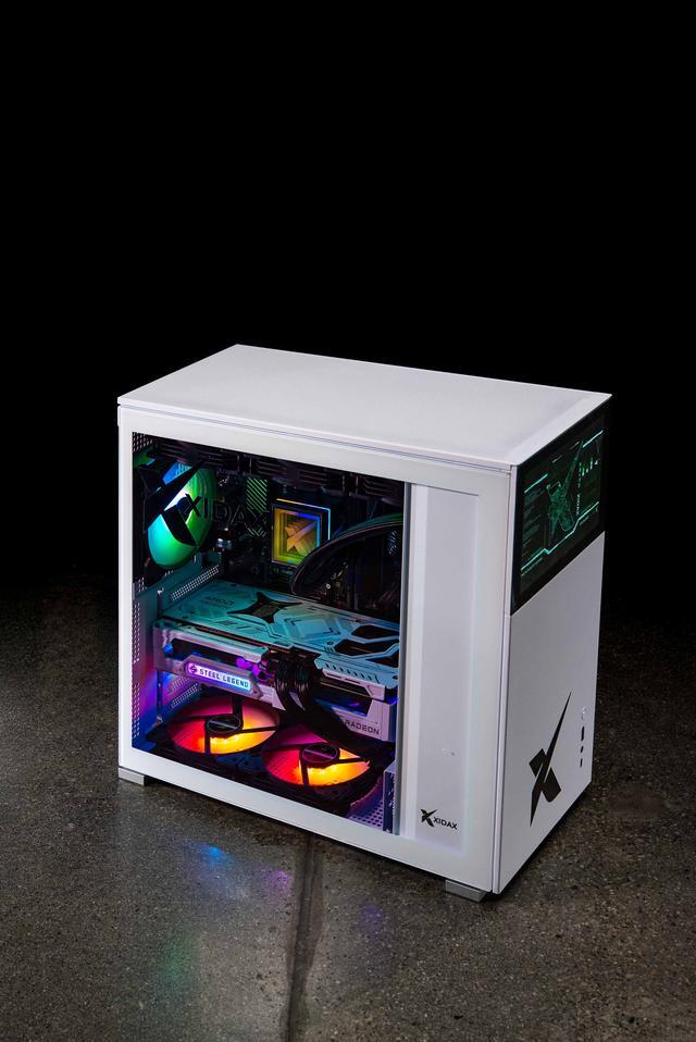 Xidax X6 Gaming Desktop-AMD RYZEN 7 9800X3D (up To 5.2GHz)AMD Radeon RX 9070XT 16GB32GB (2x16GB) DDR5 5600MHz2TB M.2 NVMeGenuine Windows 11 HomeXen White Case With 8" LCD Screen On Front