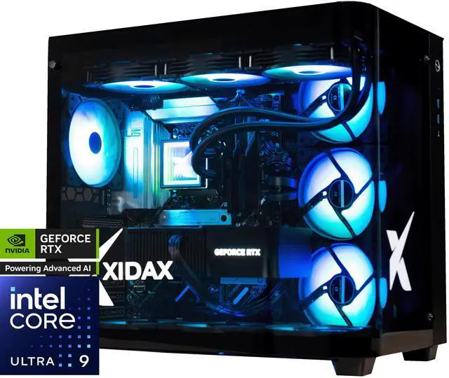 Xidax X6 ONAMI BLACK Gaming PC Intel Core Ultra 9 285K (up to 5.7 GHz)- NVIDIA GeForce RTX 5090 32G- 64GB DDR5 6000MHz RGB - 2TB M.2 NVMe - Genuine Windows 11 Home - WIFI - Assembled & Serviced