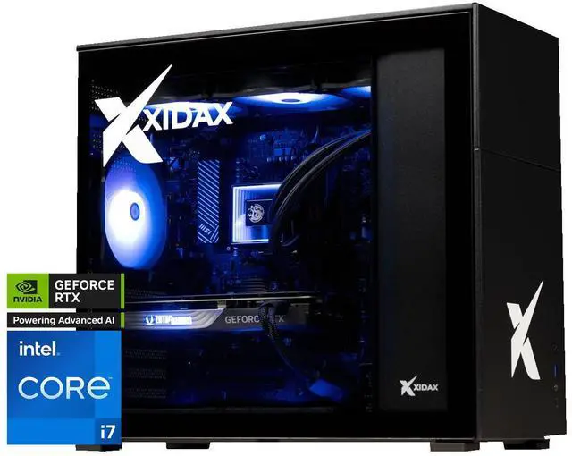 Xidax X6 XEN BLACK Gaming PC Intel i7 14700KF 20c (up to 5.6 GHz)- NVIDIA GeForce RTX 5070 12G- 32GB DDR5 5600MHz - 2TB M.2 NVMe - Genuine Windows 11 Home - WIFI - Assembled & Serviced In Utah