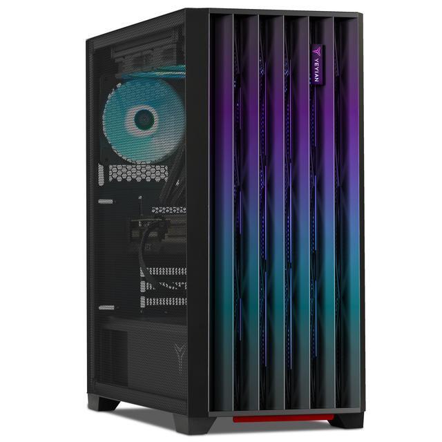 Yeyian Gaming Desktop PC PHOENIX Iron Mesh AMD Ryzen 7 9700X GeForce RTX 5070 – AI Powered 32GB DDR5 6000MHz RGB 1 TB NVMe SSD 240mm AIO Windows 11 Home - YPA-PM970XC-5701N