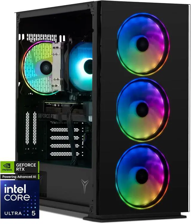 Yeyian Gaming Desktop PC YARI Intel Core Ultra 5 225F GeForce RTX 5070 – Ai Powered 32GB DDR5 6000MHz RGB 1 TB NVMe SSD Windows 11 Home - YPI-YA225FC-5701N