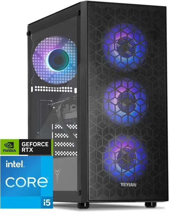 Yeyian Yumi Gaming Desktop Intel Core i5-14400F RTX 4060 – AI Integrated 32GB DDR4 1TB SSD Gen 4.0 YPI-YU44F0C-4601N