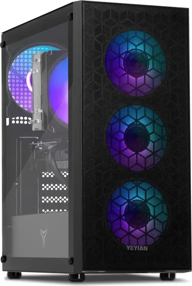 Yeyian Yumi Gaming Desktop PC AMD Ryzen 7 5700X NVIDIA GeForce RTX 4060 - AI Accelerated 32GB DDR4 1TB PCIe SSD 650W PSU Windows 11 Home 64-bit YPA-YU570XC-4601N