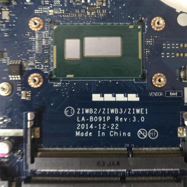 ZIWB2/ZIWB3/ZIWE1 LA-B091P Mainboard For B50-70 E50-70 B50-80 Laptop Motherboard With Fingerprint Connector 3825 3558 I3(I3 CPU)