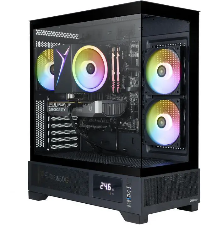 ZOTAC MEK AI-Enhanced Gaming PC Desktop Computer - NVIDIA GeForce RTX 5050 AMD Ryzen 5 5500 4.2GHz 16GB DDR4 RGB 1TB NVME M.2 SSD 650W 80+ GOLD PSU WiFi 6E Windows 11 Home