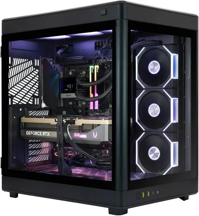 ZOTAC MEK AI-Enhanced Gaming PC Desktop Computer - NVIDIA GeForce RTX 5090 AMD Ryzen 7 9700X 5.5GHz 32GB DDR5 RGB 2TB NVME M.2 SSD 1300W 80+ GOLD PSU WiFi 7 Windows 11 Home 64-bit
