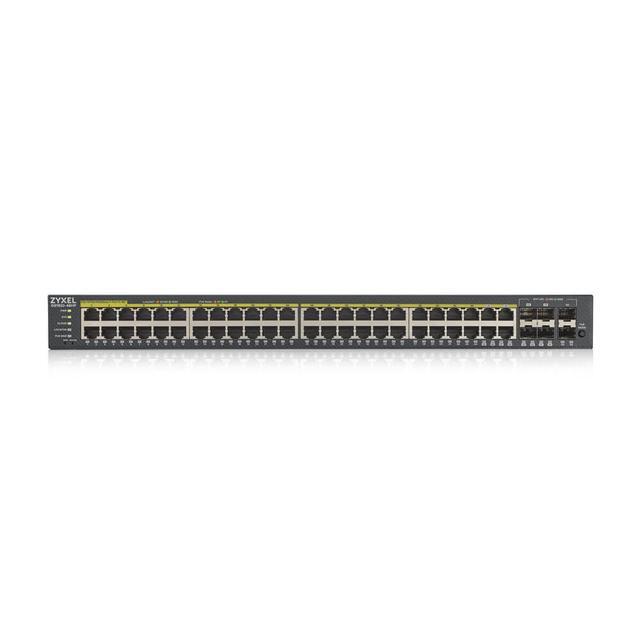 ZyXEL 48-Port Gigabit Smart Nebula Cloud Managed PoE Switch 48 PoE+ Ports At 375W With 2 SFP Uplinks TAA Compliant GS1920-48HPv2