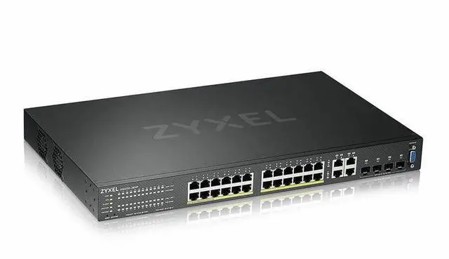 ZyXEL GS2220-28HP GS2220-28HP 24-Port Gigabit L2+ Managed and Nebula Pro Cloud Managed Switch 24 PoE+ Ports at 375W with 4 SFP Uplinks