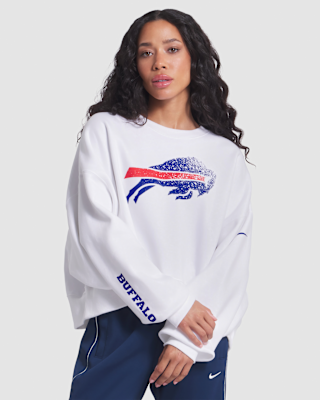 Nike Buffalo Bills Rivalries Collection Oversized Women's Nike NFL Pullover Crew