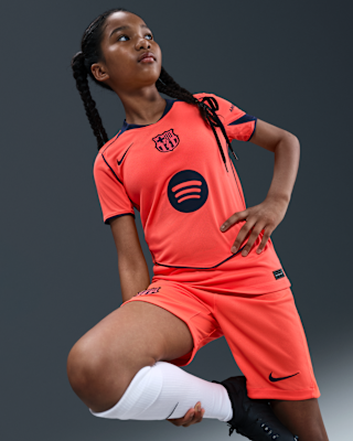 Nike FC Barcelona 2025/26 Stadium Third Big Kids' Nike Dri-FIT Total 90 Soccer Replica Jersey