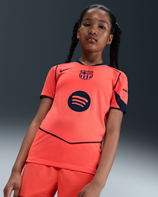 Nike FC Barcelona 2025/26 Stadium Third Big Kids' Nike Dri-FIT Total 90 Soccer Replica Jersey