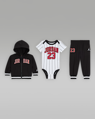Nike Jordan Baby (0-6M) 23 Jersey 3-Piece Full-Zip Hoodie Set