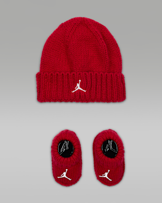 Nike Jordan Baby (0-6M) Chunky Knit Hat And Booties Set