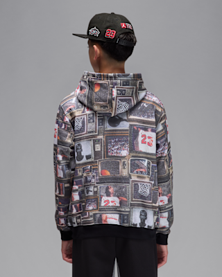 Nike Jordan Big Kids' Brooklyn Printed Fleece Pullover Hoodie