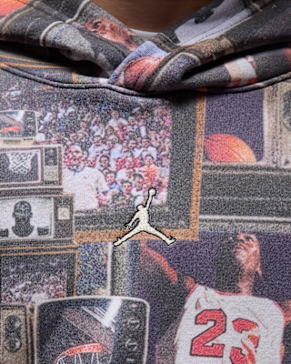 Nike Jordan Big Kids' Brooklyn Printed Fleece Pullover Hoodie