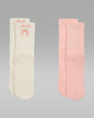 Nike Jordan Big Kids' Sparkle Mesh Half Crew Socks (2 Pairs)