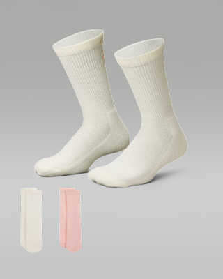 Nike Jordan Big Kids' Sparkle Mesh Half Crew Socks (2 Pairs)