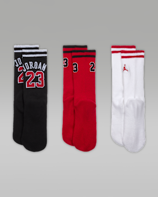 Nike Jordan Big Kids' Varsity Jersey Crew Socks (3 Pairs)