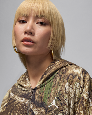 Nike Jordan Brooklyn Fleece Women's Realtree Mod Crop Full-Zip Hoodie