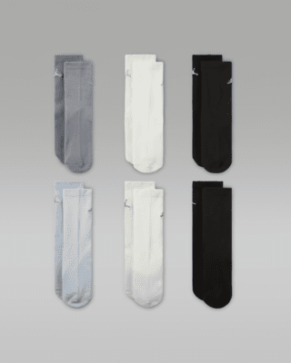 Nike Jordan Everyday Essentials Big Kids' Crew Socks (6 Pairs)