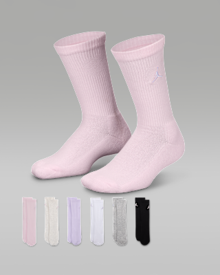 Nike Jordan Everyday Essentials Big Kids' Crew Socks (6 Pairs)