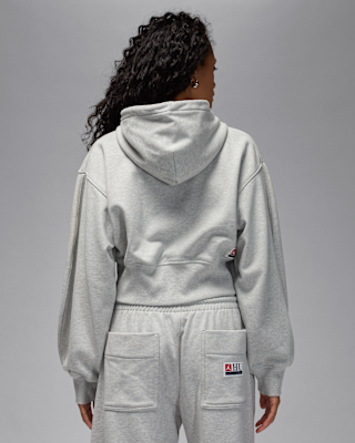 Nike Jordan Flight Fleece X Howard University Women's Full-Zip Cropped Hoodie
