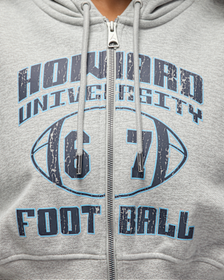 Nike Jordan Flight Fleece X Howard University Women's Full-Zip Cropped Hoodie