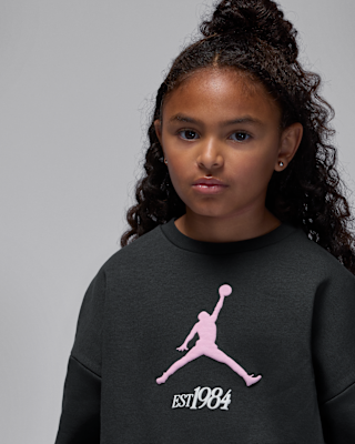 Nike Jordan Jumpman Club Little Kids' Pleated Fleece Crew