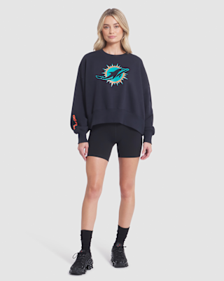 Nike Miami Dolphins Rivalries Collection Oversized Women's Nike NFL Pullover Crew