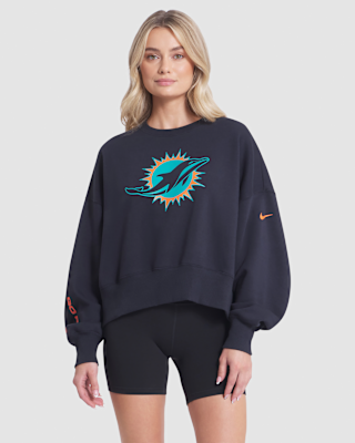 Nike Miami Dolphins Rivalries Collection Oversized Women's Nike NFL Pullover Crew